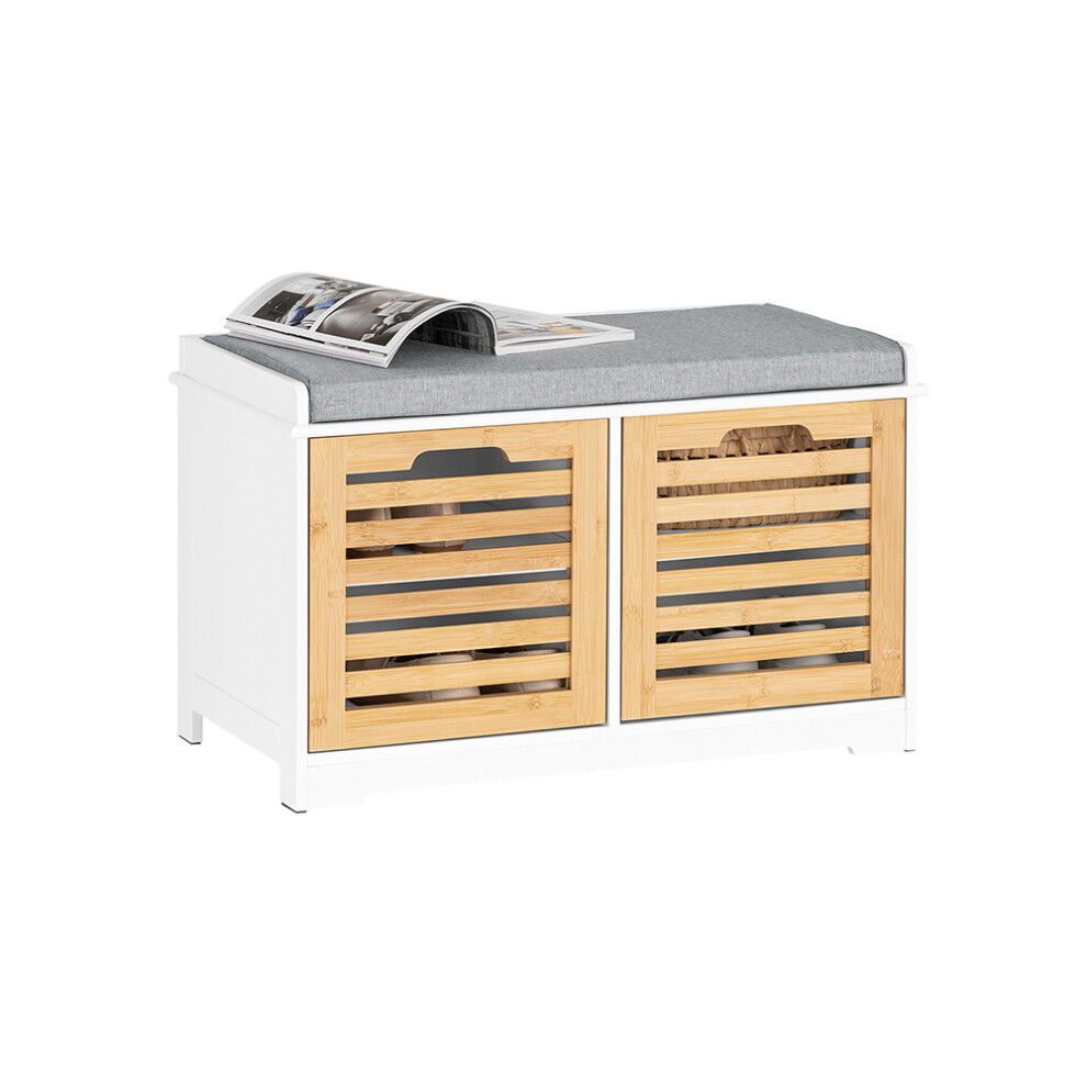 SoBuy FSR23-II-WN Hallway Storage Bench Shoe Bench Shoe Cabinet