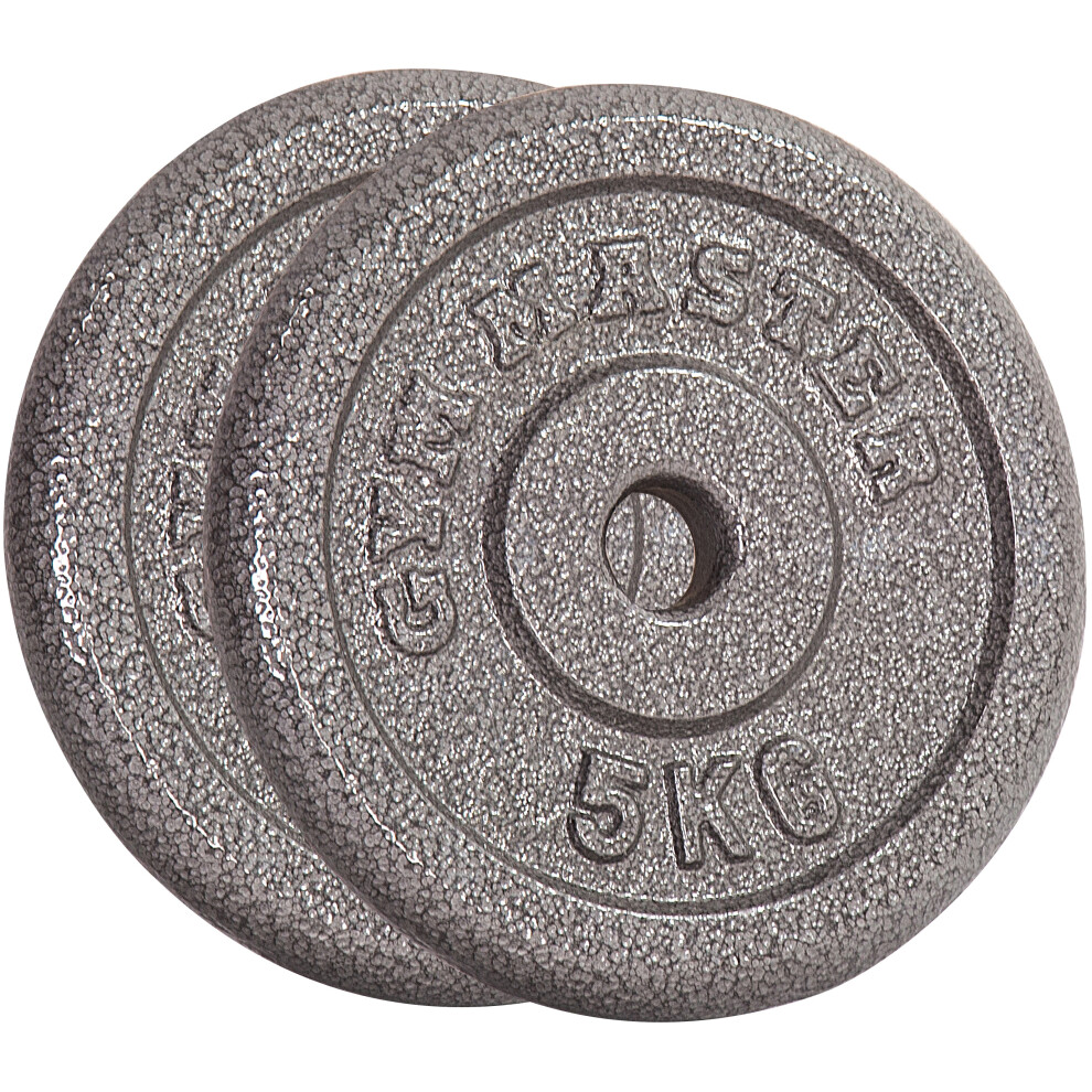 Photos - Other Trainers GYM MASTER Pair Standard Weight Plates 1" Cast Iron 1.25-20KG Barbell Dumbbell(2 x 5 kg)