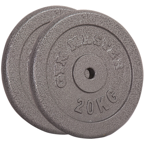 (2 x 20 kg) GYM MASTER Pair Standard Weight Plates 1