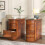 Tribesigns Tribesigns Solid Wood Side Table, 2-Drawer Narrow End Table Slim Table 2