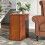 Tribesigns Tribesigns Solid Wood Side Table, 2-Drawer Narrow End Table Slim Table 5