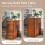 Tribesigns Tribesigns Solid Wood Side Table, 2-Drawer Narrow End Table Slim Table 7