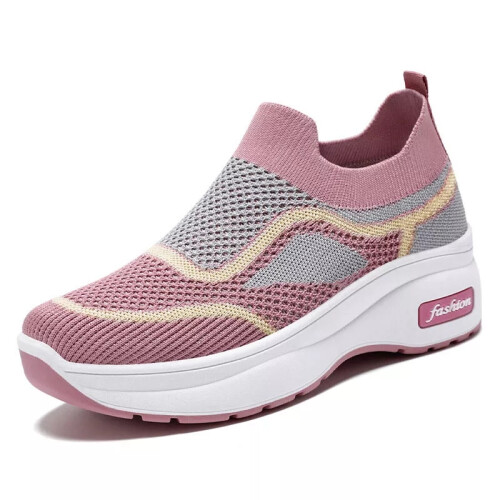 Pink UK Size 6.5 Tag Size 40 Women Sock Shoes Slip On Running Trainers Women s Outdoor Comfortable Platform on OnBuy