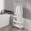 Living And Home Modern Rolling White Clothes Rack 2