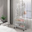 Living And Home Modern Rolling White Clothes Rack 1