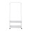Living And Home Modern Rolling White Clothes Rack 3