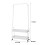 Living And Home Modern Rolling White Clothes Rack 6