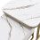 (White, Side Table with Drawer) Nestable Coffee Table, High Gloss Marble Exterior 12