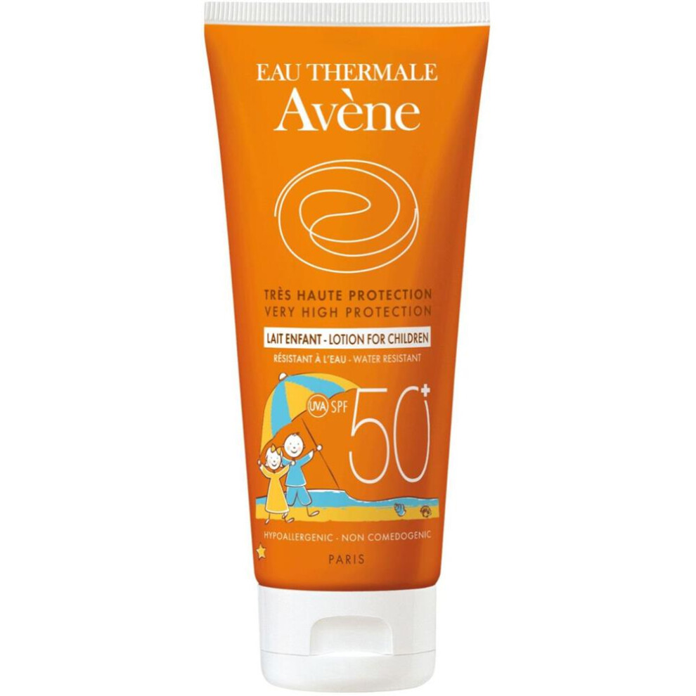 Avene Sun Care SPF 50+ Child Lotion, Fragrance-Free, Protection Against UVB & UVA, Quick Drying, 100ml