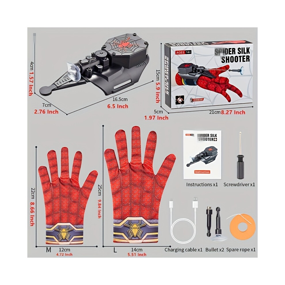 Photos - Other Toys Electric Spider-Silk Launcher And Magnetic Glove Set - Automatic Retractable Play Accessory(Wc10-16)