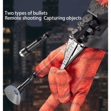(1 Set) 1set Spider Silk Launcher Spider Silk Gloves Anime Peripheral Black Tech Toy