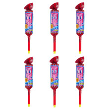 Pack Of 6 Chupa Chups Melody Pop Whistle Lollipops, Strawberry Flavor - A Delicious Strawberry Treat in Every Lollipop