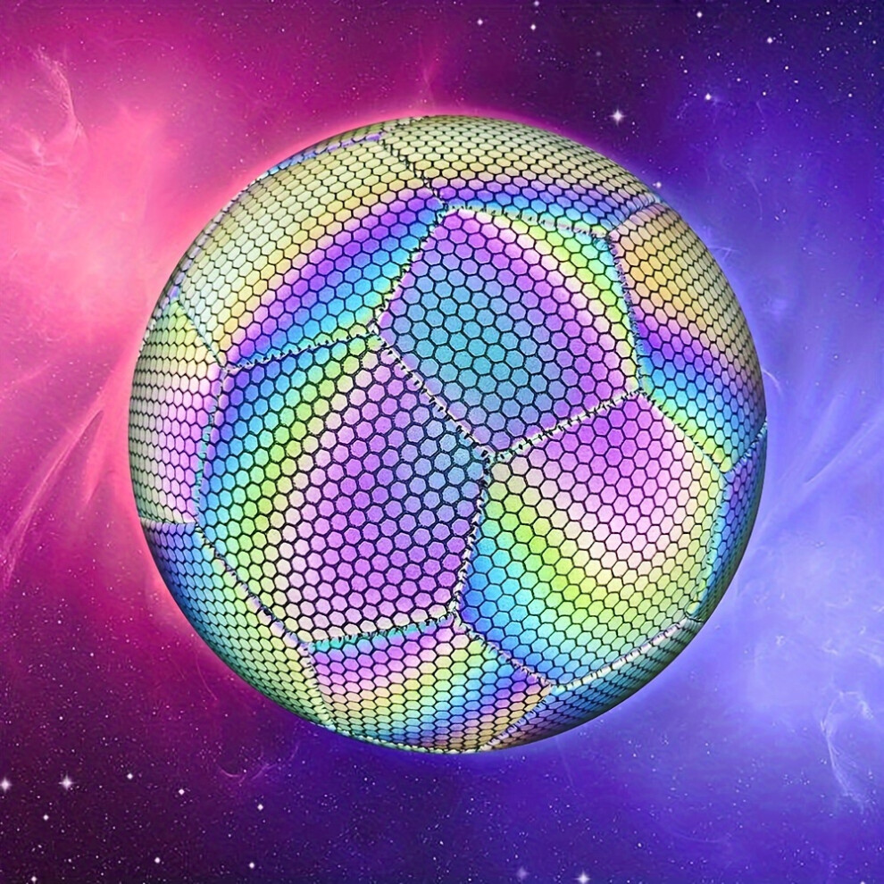 Flemye (Multicolored, Number 4) 1Pc Glow In The Soccer Ball - Standard Size For Indoor And Outdoor Training Dark