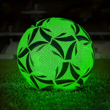 (Number 5, Luminous football) Size 5 Colorful Luminous Football, High Visibility Reflective Soccer Ball