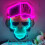 (pink) 1pc Smoking Monkey Neon Sign Light, Wall Decor LED Neon Sign Light 1