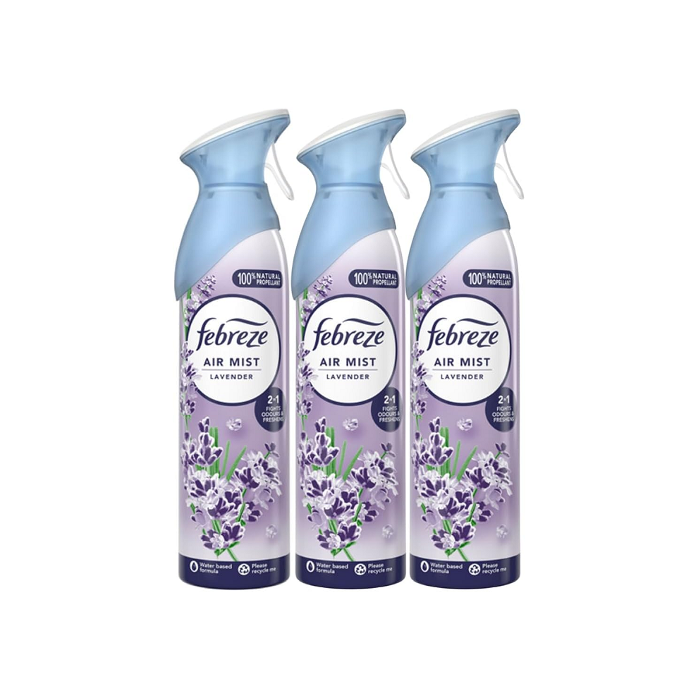 Febreze Aerosol Mist Air Freshener Spray Lavender Scent  3 x 185ml