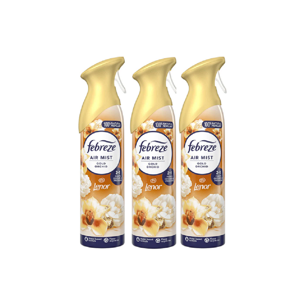 Febreze Aerosol Mist Air Freshener Spray Gold Orchid Scent  3 x 185ml