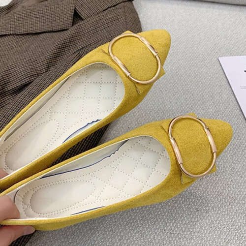 Apricot Yellow UK Size 5 Tag Size 38 Womens Flats Slip On Flat Shoes Ladies Party Casual Comfort Lightweight Pumps on OnBuy