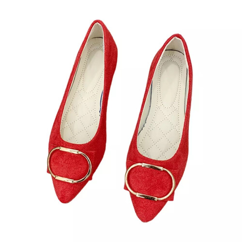 Bright red flats hotsell