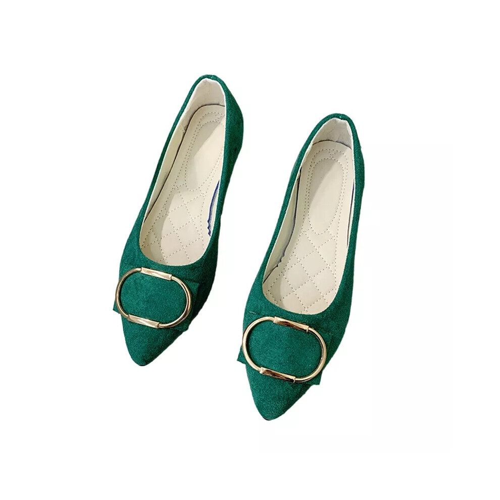 Grass Green UK Size 7 Tag Size 41 Womens Flats Slip On Flat Shoes Ladies Party Casual Comfort Lightweight Pumps on OnBuy
