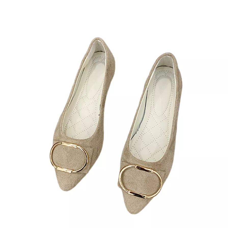 Khaki flat shoes discount