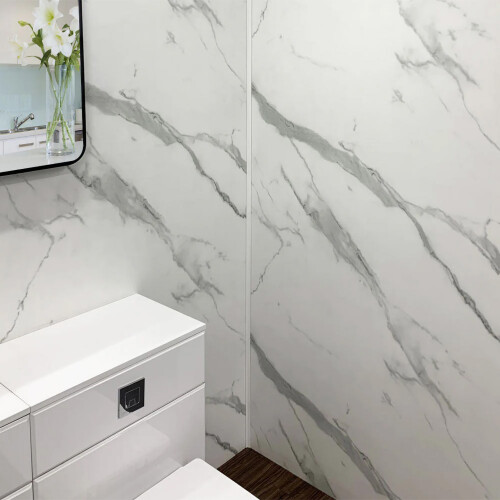NES Home Nes Home PVC Cladding Shower Panel 2400 x 1000 x 10mm Milan Carrara 1