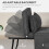 Homcom HOMCOM Convertible Sleeper Chair with Pillow and Side Pockets, Charcoal Grey 7