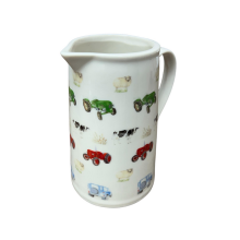 White Farmyard Red Green Tractor Cow Sheep Water Jug