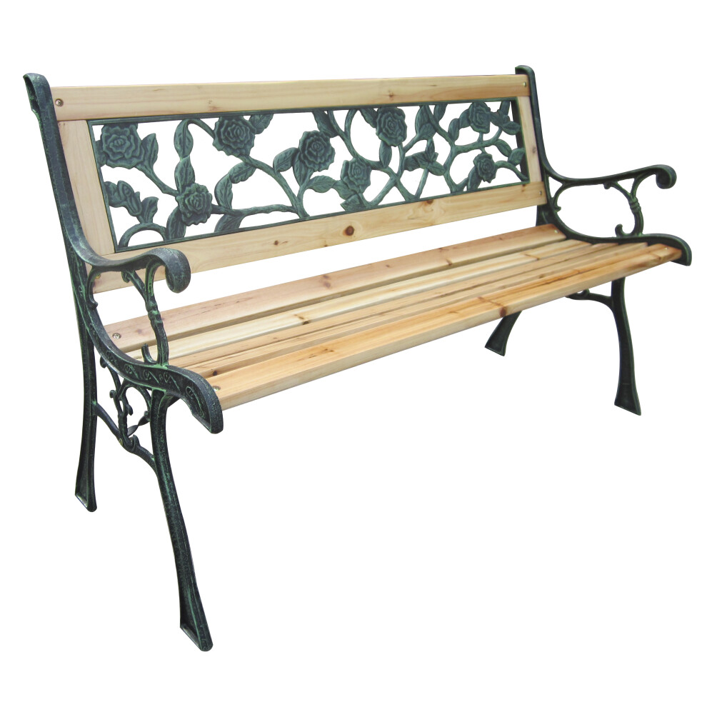 Garden Benches Outdoor Seating Wooden Garden Bench With Metal Frame