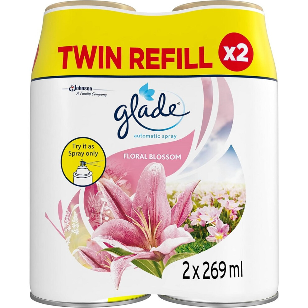 2 x Glade Automatic Spray Refill 269ml - Floral Blossom