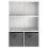 Spot On Dealz 2 Cube & 2 Shelves Unit Small Bookcase Wooden Storage Cabinet 3