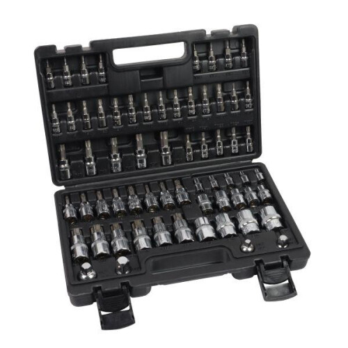 US PRO Tools 64pc 1/4", 3/8" & 1/2" Star Bit Sockets & E Star Sockets Set 7568 1
