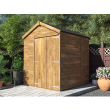 Wooden Garden Shed 1.8m x 1.8m with Apex Roof, Overlord Modular