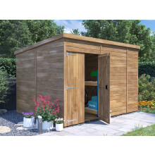 Wooden Garden Shed 3m x 24m Outdoor Storage Pent Roof Pressure Treated Timber Dunster House