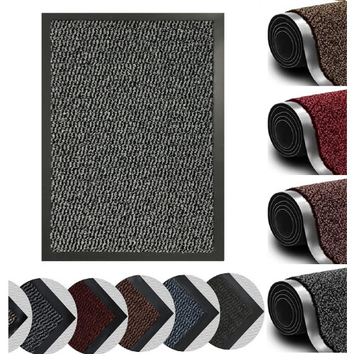 Heavy Duty Non Slip Barrier Mat - Silver Grey 60 x 80 cm