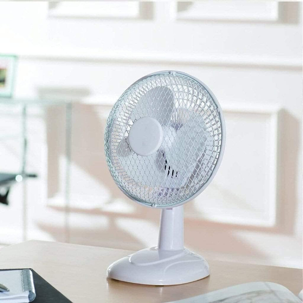 6inch Low Noise Oscillation Desk Fan - White-image-OPC-PF2DQWF-NEW