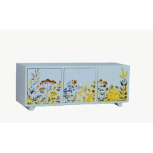 Hand Printed Women Jewellery Box - Floral Yellow