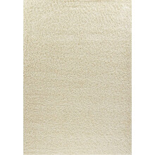Soft Plain Thick Area Shaggy Rug - Ivory Cream 60 x 110 cm