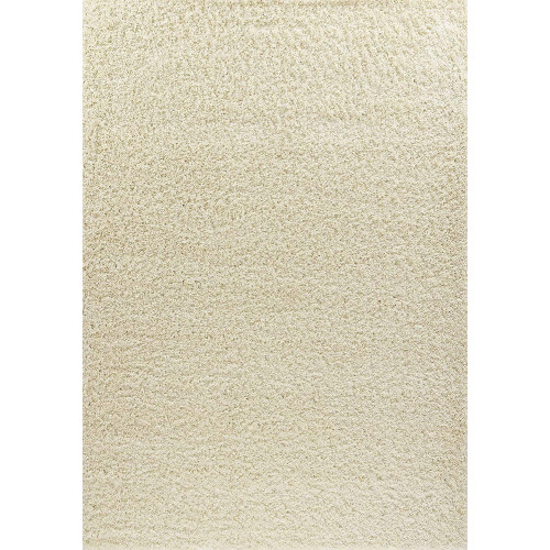 Soft Plain Thick Area Shaggy Rug - Ivory Cream 60 x 110 cm
