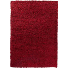 Soft Plain Thick Area Shaggy Rug - Red 120 x 170 cm
