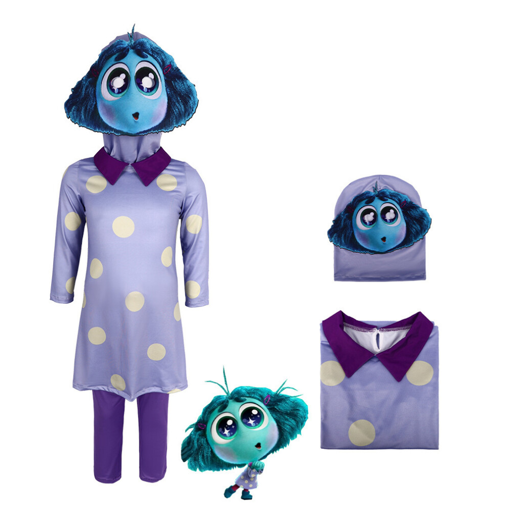 Photos - Fancy Dress  Inside Out 2 Lele Role Playing Cosplay Costume Halloween Stage Performance Costume Brain Agent Team(Envy 5, 160)