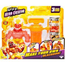 Heroes of Goo Jit Zu Hero Creator Blazagon with 3 Unique goo fillings Mix Fill & Create Your own Stretchy Action Figure Play Again and Again