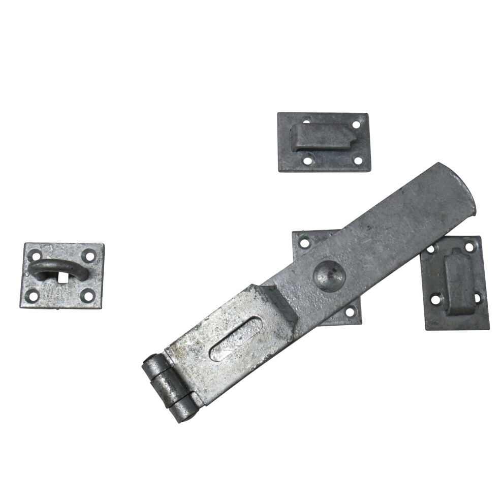 (Swivel Hasp & Staple In 14") Heavy Duty Hasp & Staple Swivel Galvanised 600988556225