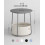 Quick Assembly Round Side Table with Storage Basket 2