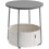 Quick Assembly Round Side Table with Storage Basket 7
