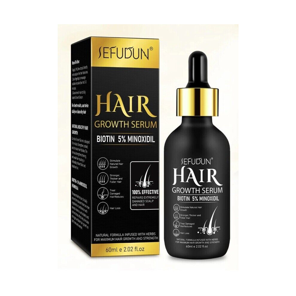 Sefudun Hair Growth Serum Kit - Biotin 5% Minoxidil - 60ml