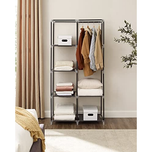 Customizable Fabric Wardrobe with Dustproof Cover 2