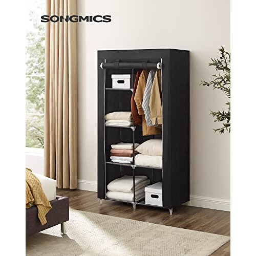 Customizable Fabric Wardrobe with Dustproof Cover 1