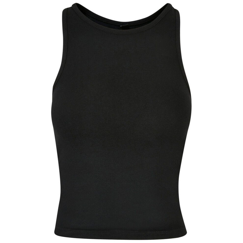 (8 UK, Black) Build Your Brand Womens/Ladies Racerback Tank Top