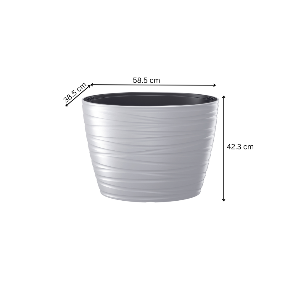 (White, 56 L) Flower Pots Maze Style Garden Patio 56L-75L-image-OPC-PF2DRZQ-NEW
